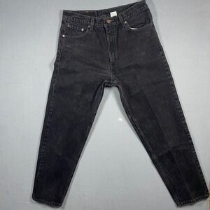 Vintage Levis 550 Relaxed Fit Tapered Black Denim Jeans Mens 36x32 Made in‎ USA
